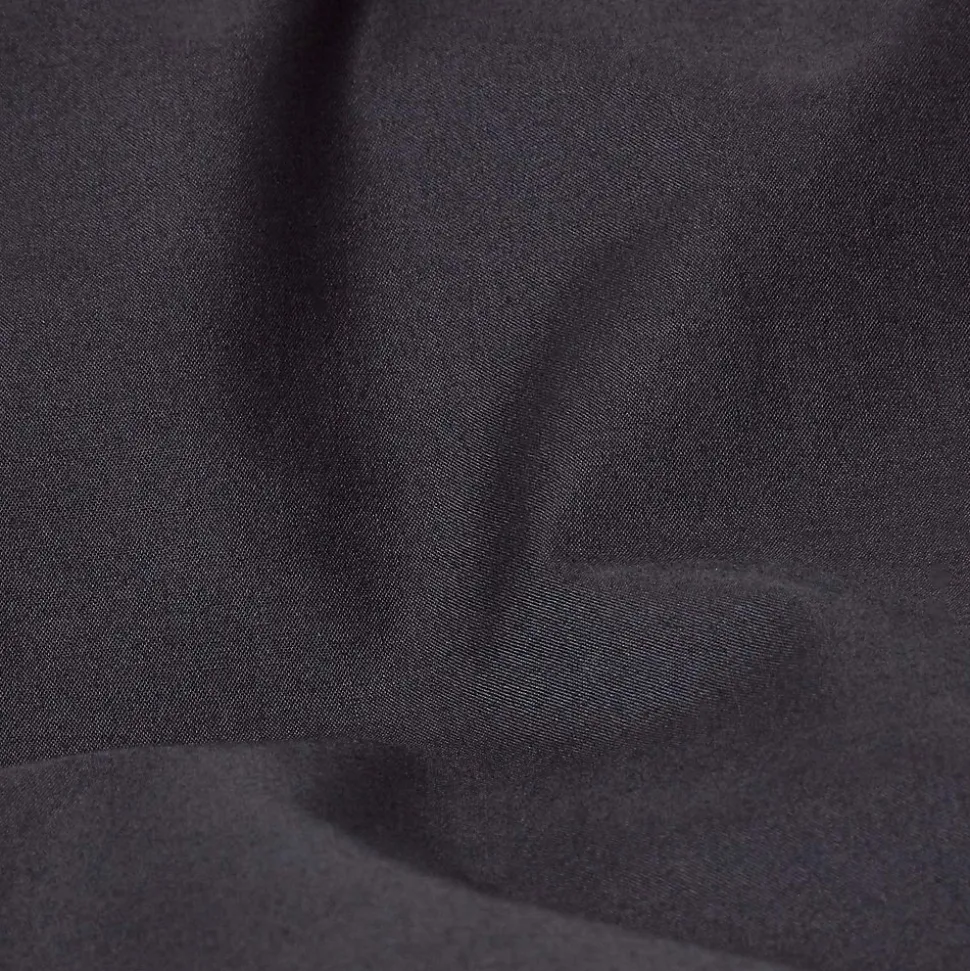 Drap plat uni 100 % coton égyptien 200 fils noir, 230x255 cm - HOMESCAPES