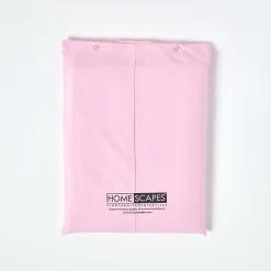 Drap plat uni 100 % coton égyptien 200 fils rose, 240x275 cm - HOMESCAPES