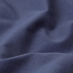 Drap plat uni 100 % coton égyptien 200 fils bleu marine, 240x300 cm - HOMESCAPES