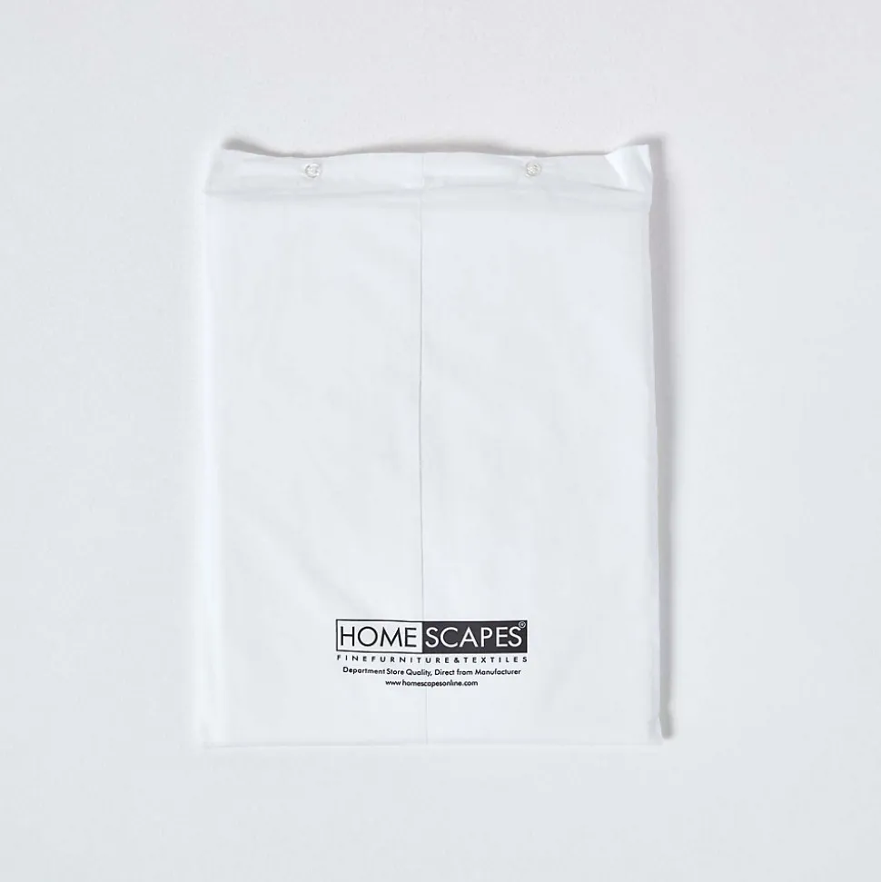 Drap plat uni 100 % coton égyptien 200 fils blanc, 270x300 cm - HOMESCAPES