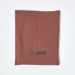 Drap plat uni 100 % coton égyptien 200 fils marron chocolat, 178x255 cm - HOMESCAPES
