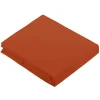 Drap Plat Uni en 100 % Coton (240x310 cm - Orange corail)