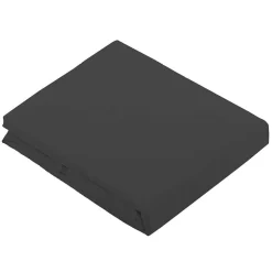 Drap Plat Uni en 100 % Coton (240x310 cm - Gris anthracite)