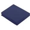 Drap Plat Uni en 100 % Coton (240x310 cm - Bleu Marine)