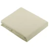 Drap Plat Uni en 100 % Coton (180x290 cm - Ecru)