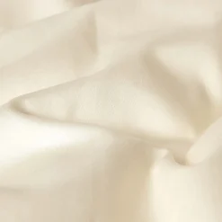 Drap plat uni en coton égyptien bio 400 fils ècru, 180x290 cm - HOMESCAPES