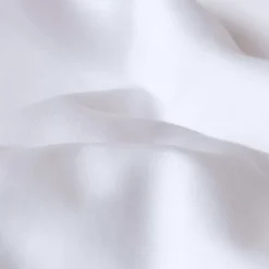 Drap plat uni en coton égyptien bio 400 fils blanc, 275x275 cm - HOMESCAPES