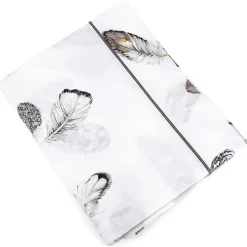 Drap plat 180x290 cm Percale pur coton PLUMES