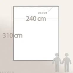 Drap plat 240x310 cm Percale pur coton PLUMES