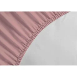 Drap-housse - LOVELY HOME - LH71631 - 160x200+25 cm - Rose