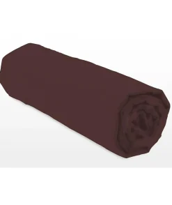 Drap-housse - LOVELY HOME - LH71599 - 160x200+25 cm - Marron