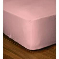 Drap-housse - LOVELY HOME - LH71625 - 140x190+35 cm - Rose