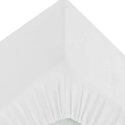 Drap-housse - percale - blanc - 90x190 cm - Atmosphera