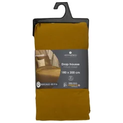 Drap-housse - percale - mordoré - 180x200 cm - Atmosphera