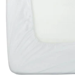 Drap-housse blanc en flanelle grand bonnet 180 gm² - 140 x 190 cm - HOMESCAPES