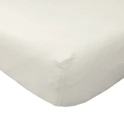 Drap-housse crème en flanelle grand bonnet 180 gm² - 90 x 190 cm - HOMESCAPES