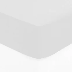 Drap-housse en coton - blanc - bonnet H30cm - 90x190 cm - Atmosphera
