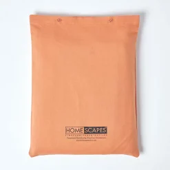 Drap-housse en lin lavé orange - 100 x 200 cm Homescapes