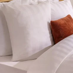 Drap-housse Isadora satin 160x200cm blanc - Atmosphera