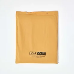 Drap-housse jaune moutarde 100% coton égyptien 200 fils 120 x 190 cm - HOMESCAPES