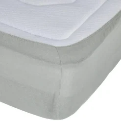 Drap-housse Linah - vert céladon - lin lavé 140x190 cm - Atmosphera