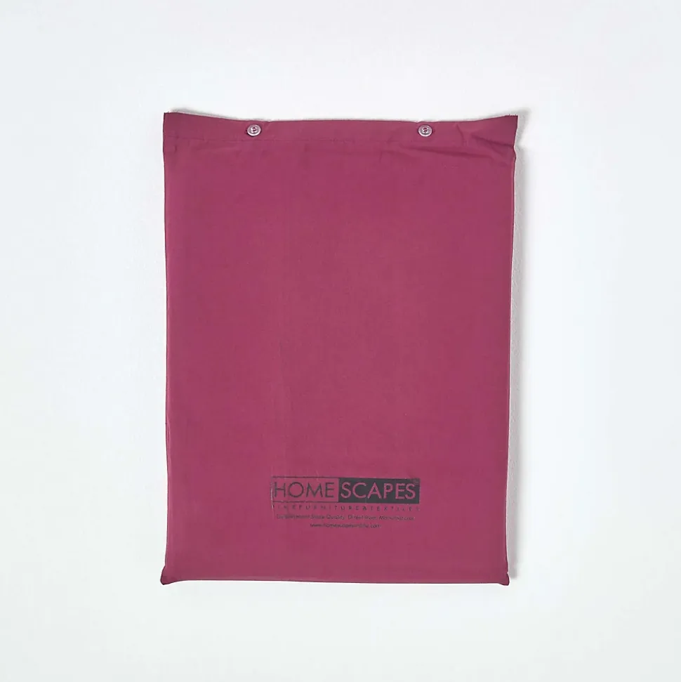 Drap-housse prune 100% coton égyptien 200 fils 90 x 190 cm - HOMESCAPES