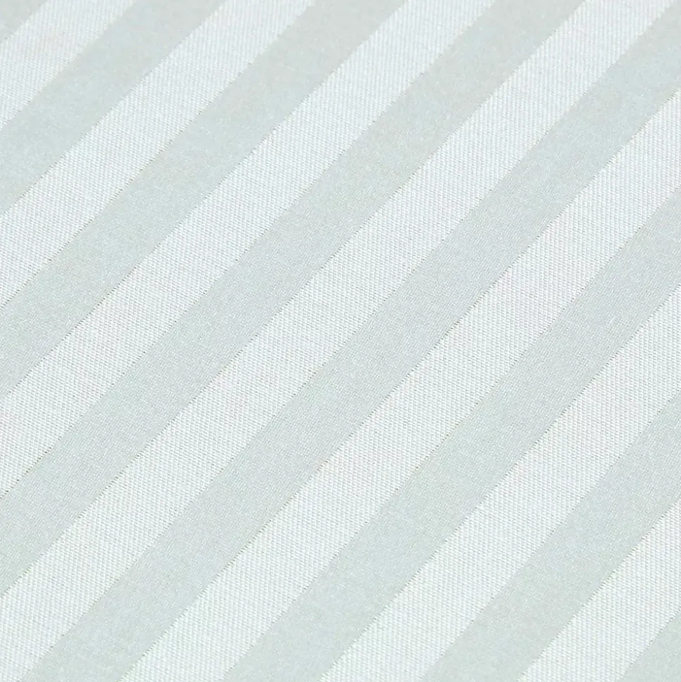 Drap-housse rayé 140 x 190 cm 100% coton égyptien 330 fils coloris bleu - HOMESCAPES