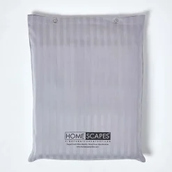 Drap-housse rayé 120 x 190 cm 100% coton égyptien 330 fils coloris gris - HOMESCAPES