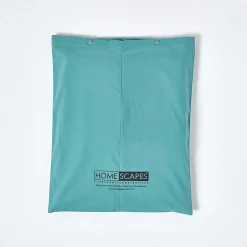 Drap-housse uni 90 x 190 cm 100 % coton égyptien 200 fils coloris sarcelle - HOMESCAPES