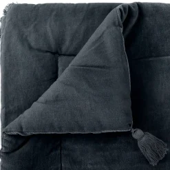 Édredon Night - coton - gris foncé - 70x180 cm - Atmosphera