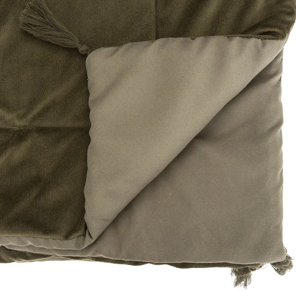 Édredon velours 80x180 cm Sonia kaki