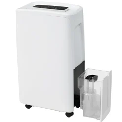 Déshumidificateur 12 L/jour pour 15 m², 3 en 1, Purificateur d'air et Sèche-linge, Réservoir 1,5 L, Timer 24 h, Écran LED