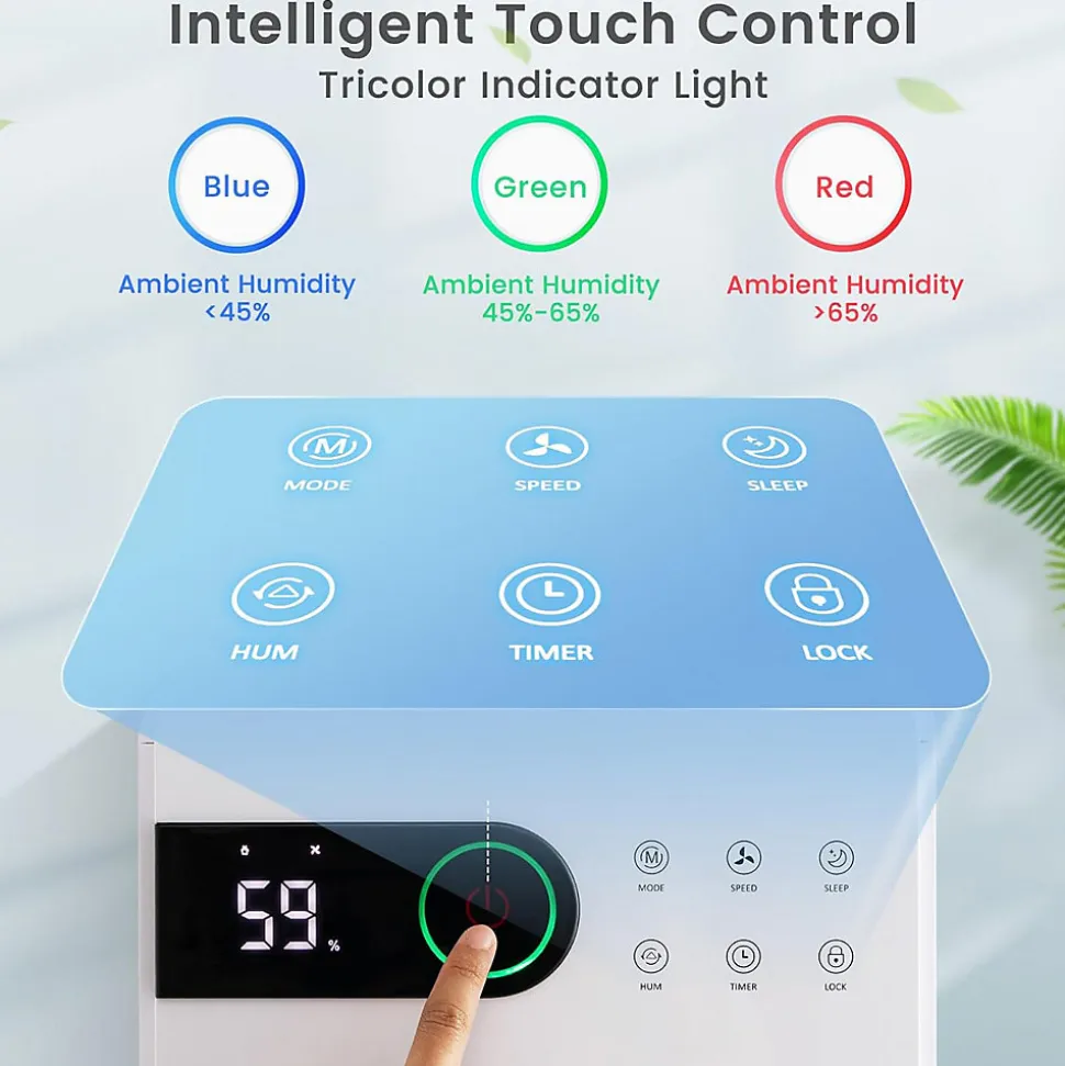 Déshumidificateur Air 15L Jour 3 Modes 2 Vitesse Déshumidificateur Portable pour Pièces 15 Déshumidificateur Electrique