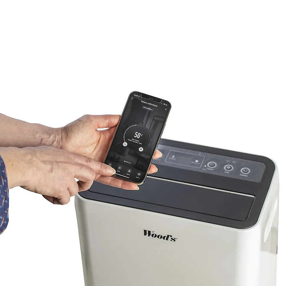 Déshumidificateur connecté Wood's MRD25GW 25L/J 120m²