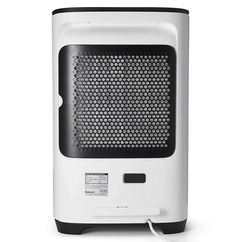 Déshumidificateur Meaco DD8L Pro 8L. Dessiccant, silencieux, basse conso. Idéal sous-sol, séchage linge & humidité.