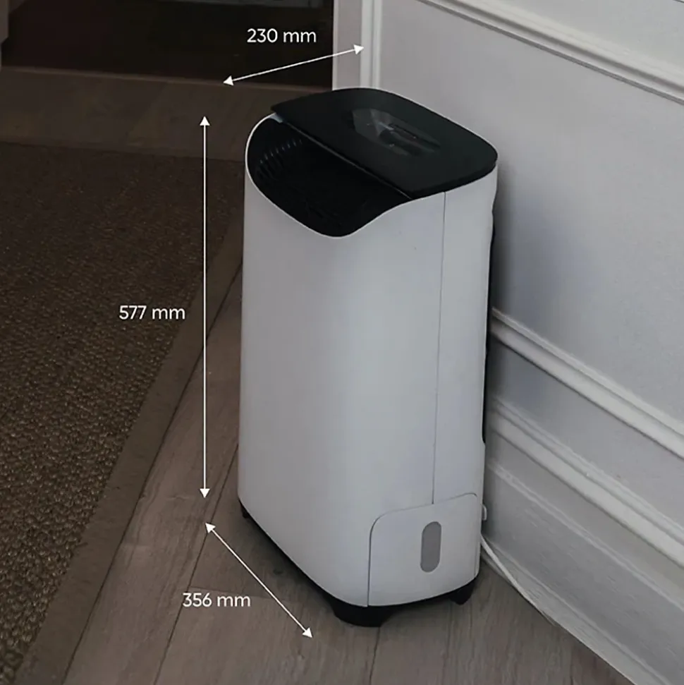 Déshumidificateur Meaco DD8L Pro 8L. Dessiccant, silencieux, basse conso. Idéal sous-sol, séchage linge & humidité.