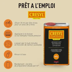 Désinfectant bactéricide fongicide 1L, Cresyl Spado
