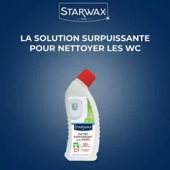 Désinfectant nettoyant gel javel WC Starwax 750 ml