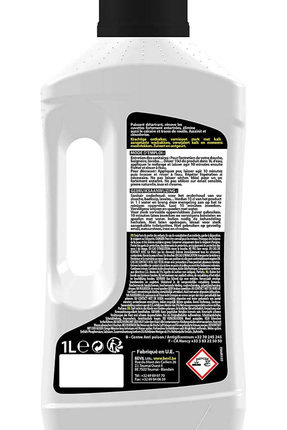 Détartrant industriel concentré SANI 1l