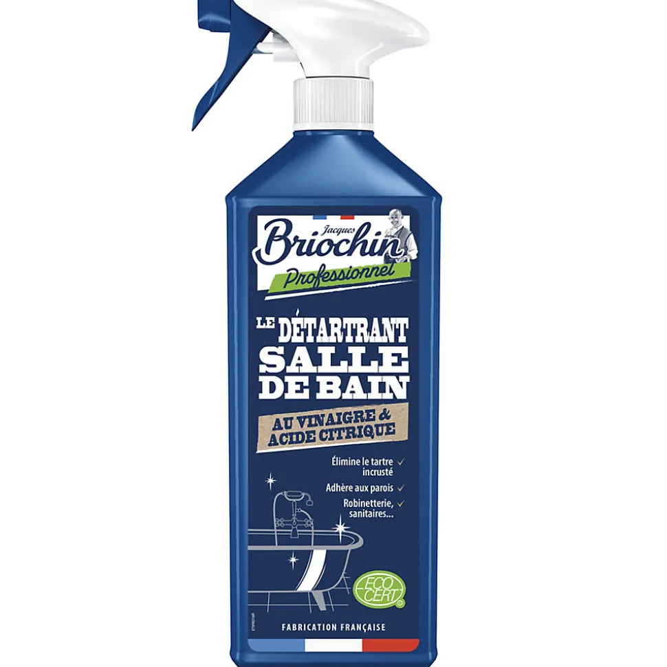 Détartrant salle de bain au vinaigre et acide citrique Ecocert 750ml Briochin professionnel