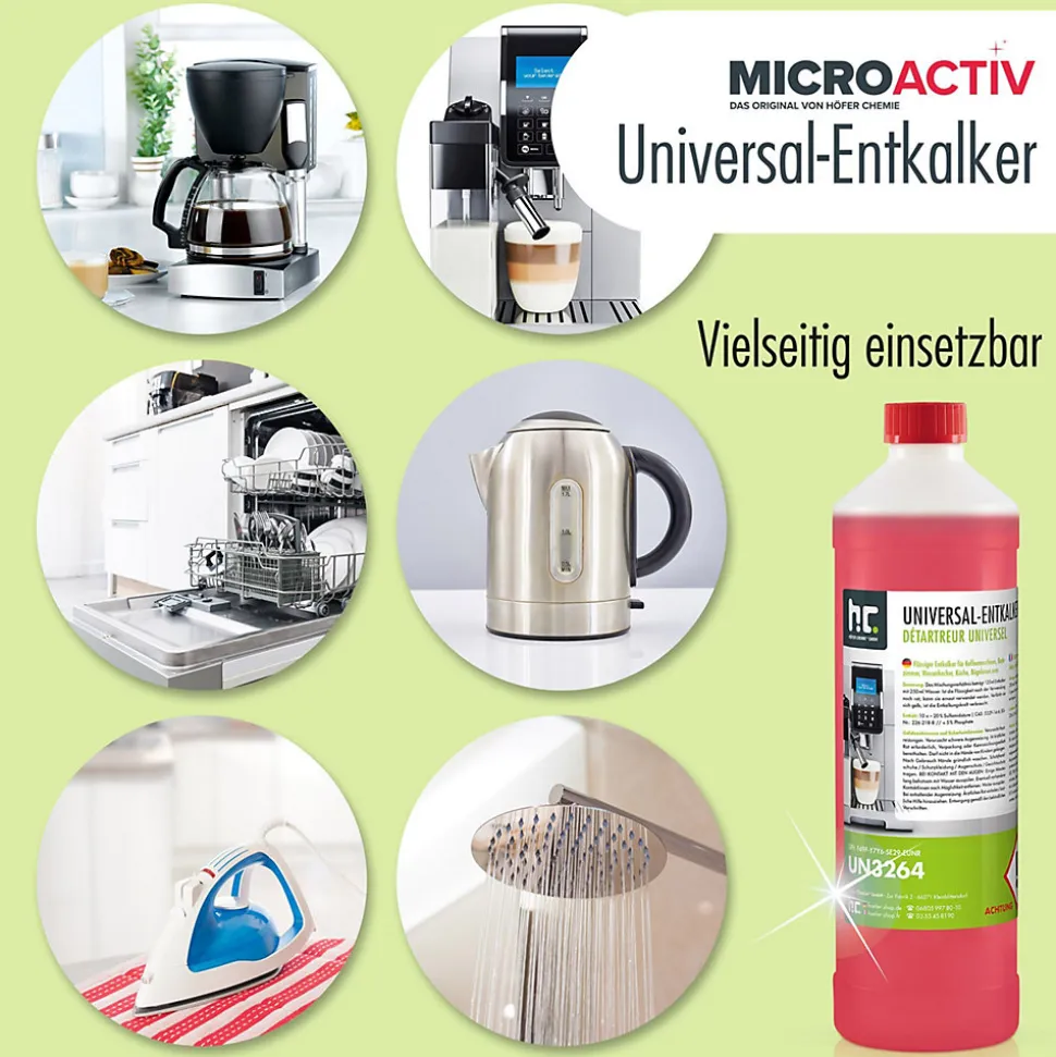 Détartrant Universel Microactiv Avec Indicateur De Couleur Pour Machines À Café Entièrement Automatiques En Bidon De 96 x 5 L