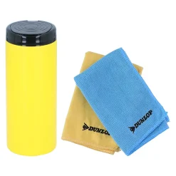 DUNLOP Lingettes Nettoyantes Voiture 35x35cm, Microfibre 250gsm, Intérieur & Extérieur, Nettoyage Sans Traces