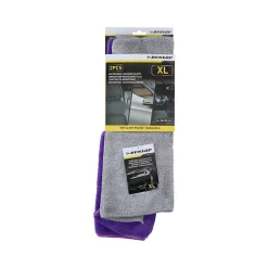 DUNLOP Lot de 2 Chiffon Microfibre XL Voiture 36x36cm, Ultra-Absorbant 660gsm, Lavable & Réutilisable, Nettoyage Sec & Humide