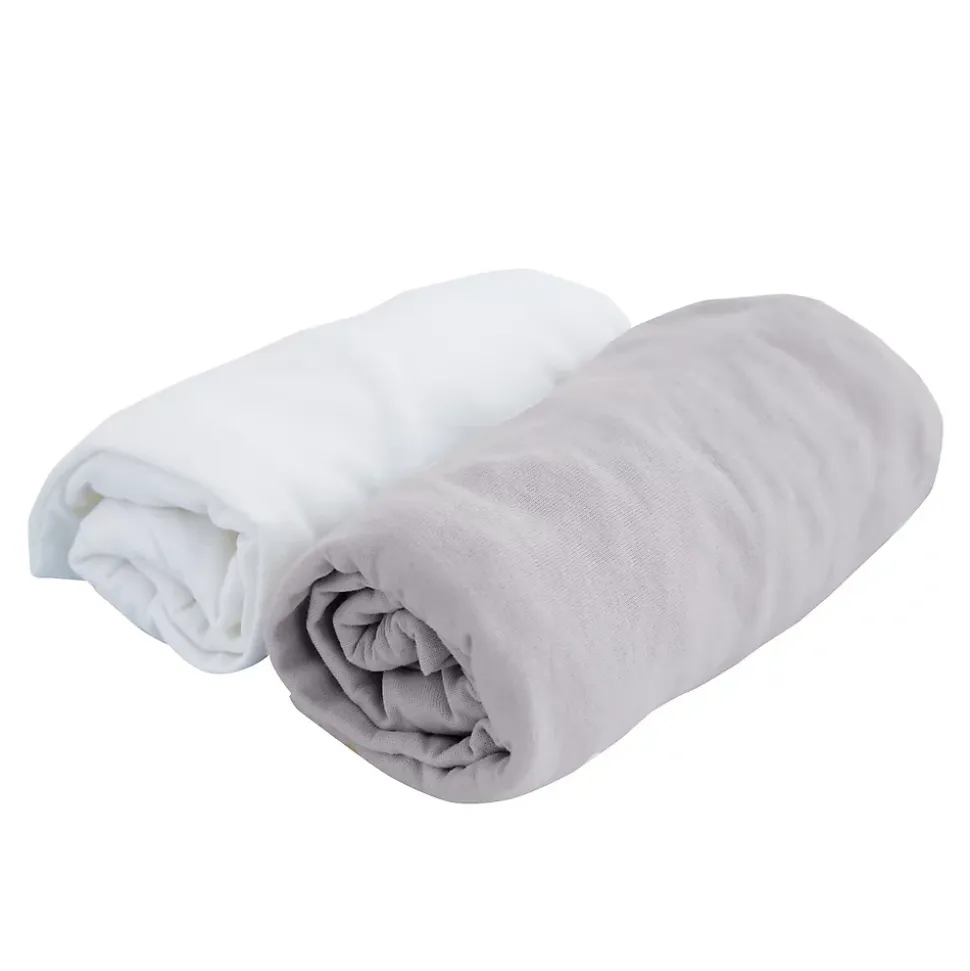 Duo de draps housse en jersey (70x140 cm - Gris Perle)