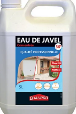 Eau de javel concentrée 9,6% 36° qualité professionnelle Qualipro 5L