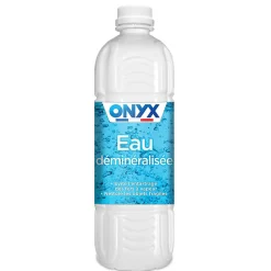 Eau déminéralisée pour fers à vapeur et des décolleuses papiers peints 1L Onyx