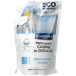 Eco-recharge nettoyant anti-calcaire cabine de douche Starwax 1L