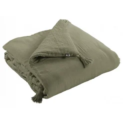 Edredon Gaïa L'Effet Papillon 150 x 150 cm Vert fonce