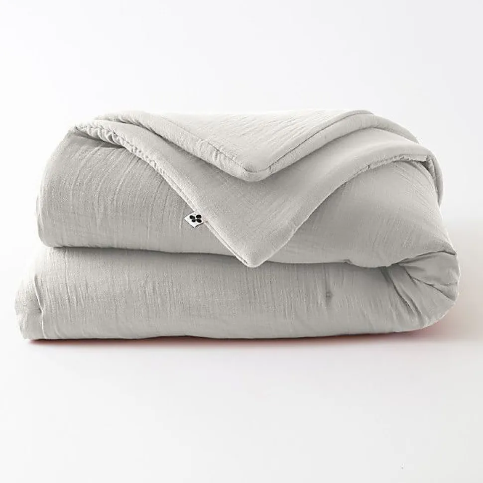 Edredon ou Bout de lit "Gaïa" toutes dimensions "Gaze de Coton" l'Effet Papillon - Gaia Nuage - 180 x 240 cm