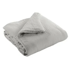 Edredon ou Bout de lit "Gaïa" toutes dimensions "Gaze de Coton" l'Effet Papillon - Gaia Nuage - 180 x 240 cm